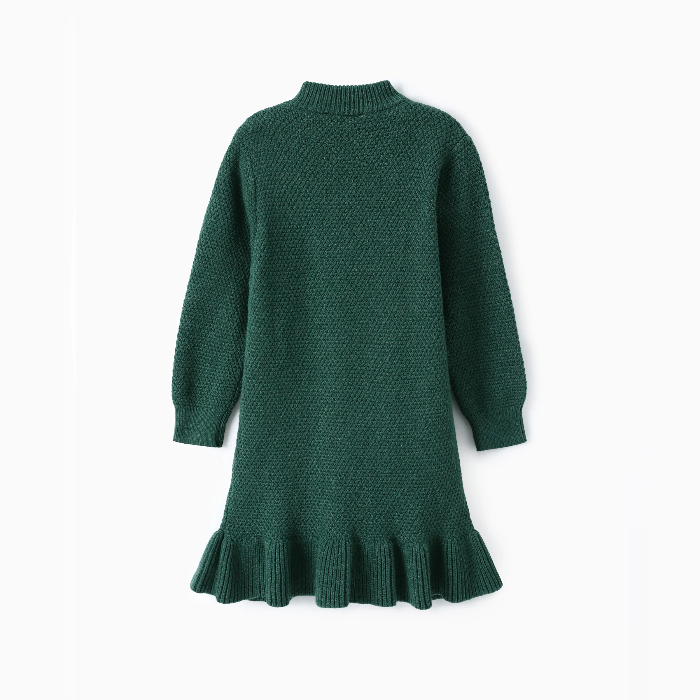 PatPat Toddler Girl Textured Ruffled Sweater Dress