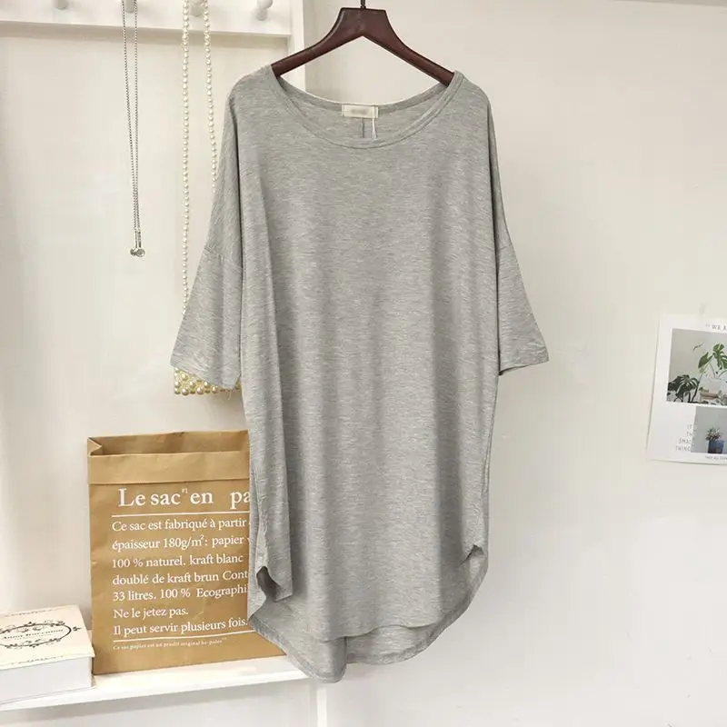 Mid-length Long-sleeved T-shirt for Women Spring Autumn Thin Breathable Bottoming Solid Color Yoga Dance Top