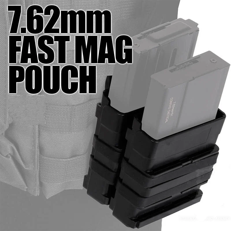 Tactical Heavy Duty Quick Reload Fast Mag 7.62 Magazine Pouch Molle System Airsoft Hunting FastMag Ammo Mag Holster Set