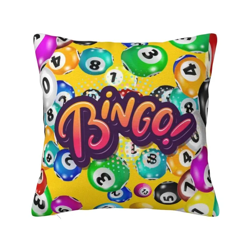 Hot Game Best Play Bingo Throw Pillow Case Bedroom Decoration Cute Cushions Cover For Sofa Chair Square Polyester Pillowcase