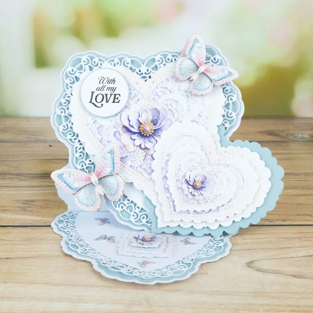 Love Antique Romance Tender Serenity Metal Cutting Dies Scrapbook Diary Decoration Stencil Embossing Template DIY Greeting Card