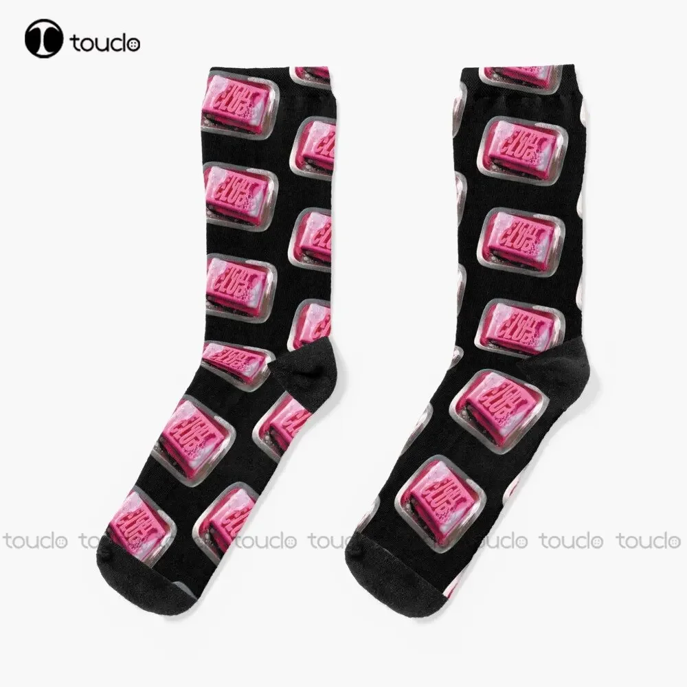 Fight Club You Do Not Talk About Brad Pitt Socks Thin Socks Women 360° Digital Print Custom Gift Streetwear Funny Sock Art