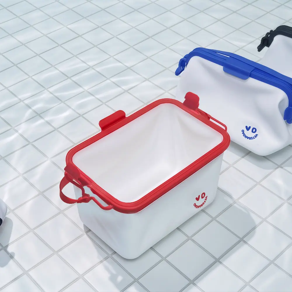 Unisex Silicone Swimming Toiletry Bag Crossbody Outdoor Sports Fitness Storage Bag Waterproof for Goggles And Swimsuit