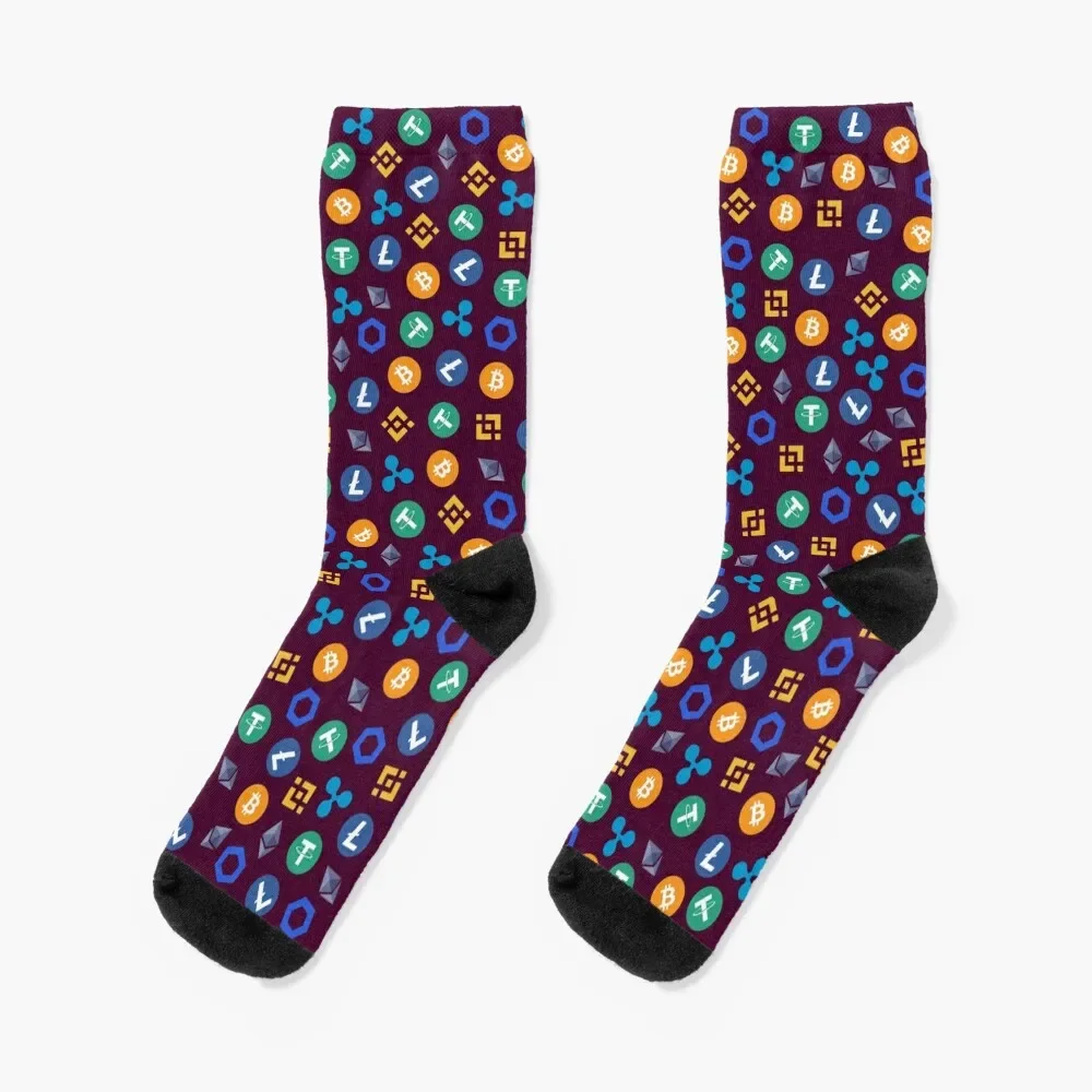Crypto Currency Socks designer luxury funny sock Socks Women's Men's