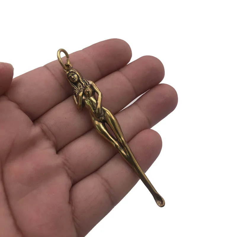 70mm Metal Small Smoke Shovel medicine spoon mini Light-weight Snuff spoon High Quality Portable Snuff pipe Accessories view 3