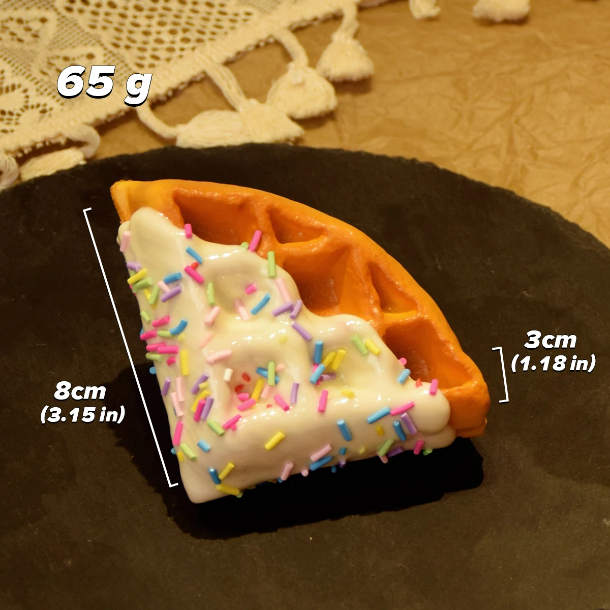 Simulated Waffle Cake Model, Fake Fruit Cake, Waffle Pancake Western Food, Photography Props, Dessert Room Decoration Props