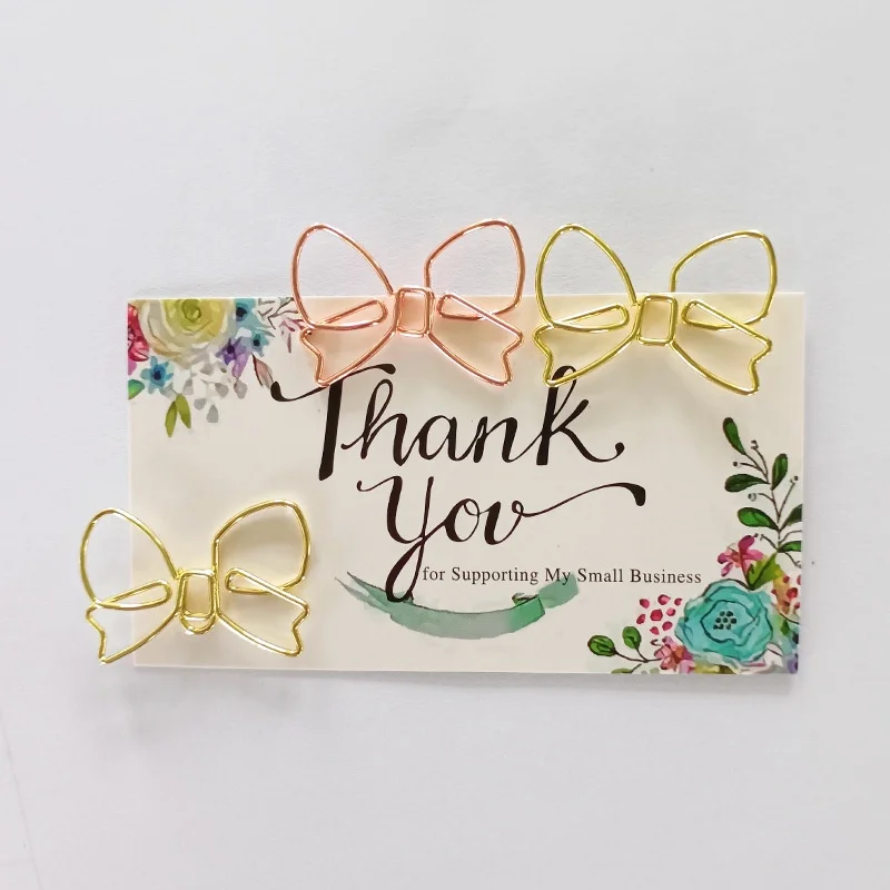 Butterfly Paper Clip Metal Paper Clip Rose Gold Cartoon Cute Pin Mini Office Table Accessories Planner Creative Paper Clip