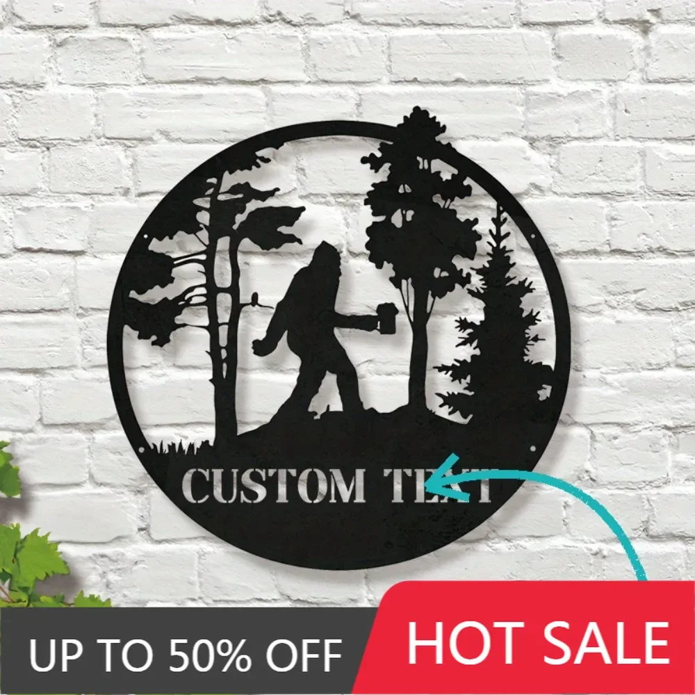 

Iron Art Decorative Painting Personalized Sasquatch Beer Inspired Metal Wall Art Ideal Multi Functional Home Decor for Nature Lo
