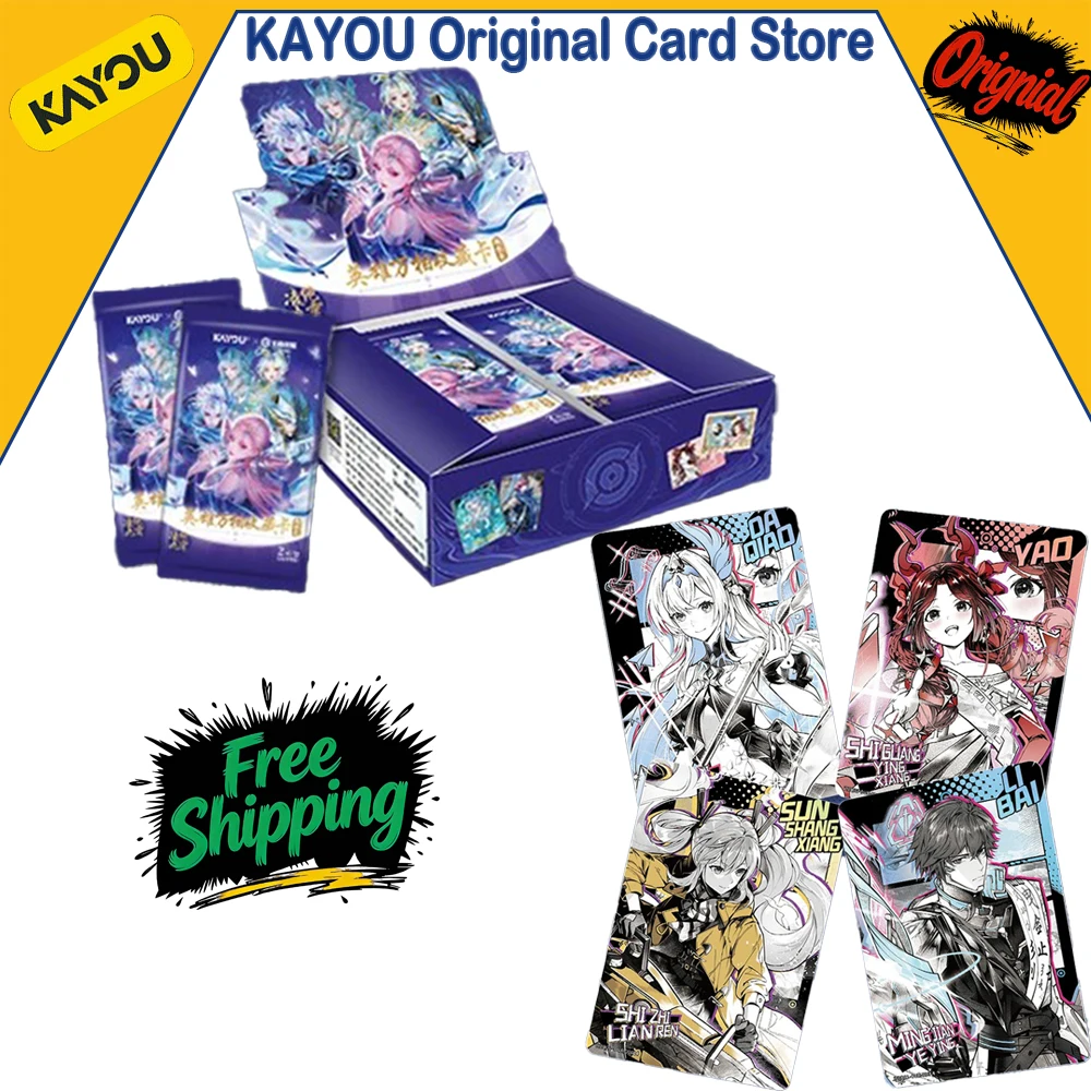 Genuine KAYOU Honor of Kings Fun Shadow Pack, Heroes Visions, Supplement Pack Board Game Collection Cards, Toys, Festival Gifts