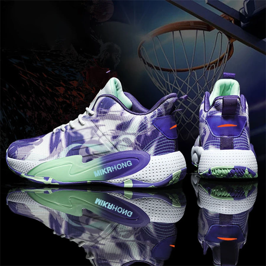 Sneakers shoes Men Basketball shoes Breathable Antiskid Casual Sports Shoes Training Athletic Youth Student Basketball shoes