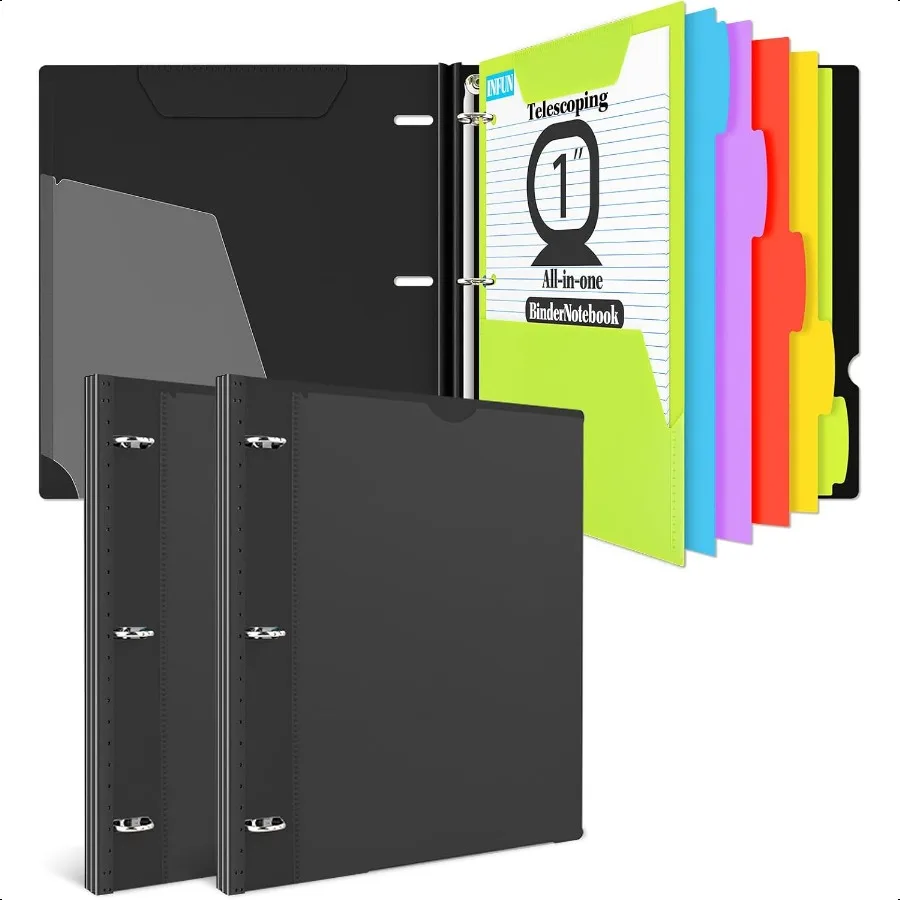 raccoglitore-telescopico-allinone-da-1-pollici-notebook2pcs3-raccoglitore-ad-anelli-con-1-cartella-tascabile-mobile-in-plastica-5-divisori-per-soggetti-in-plastica-e