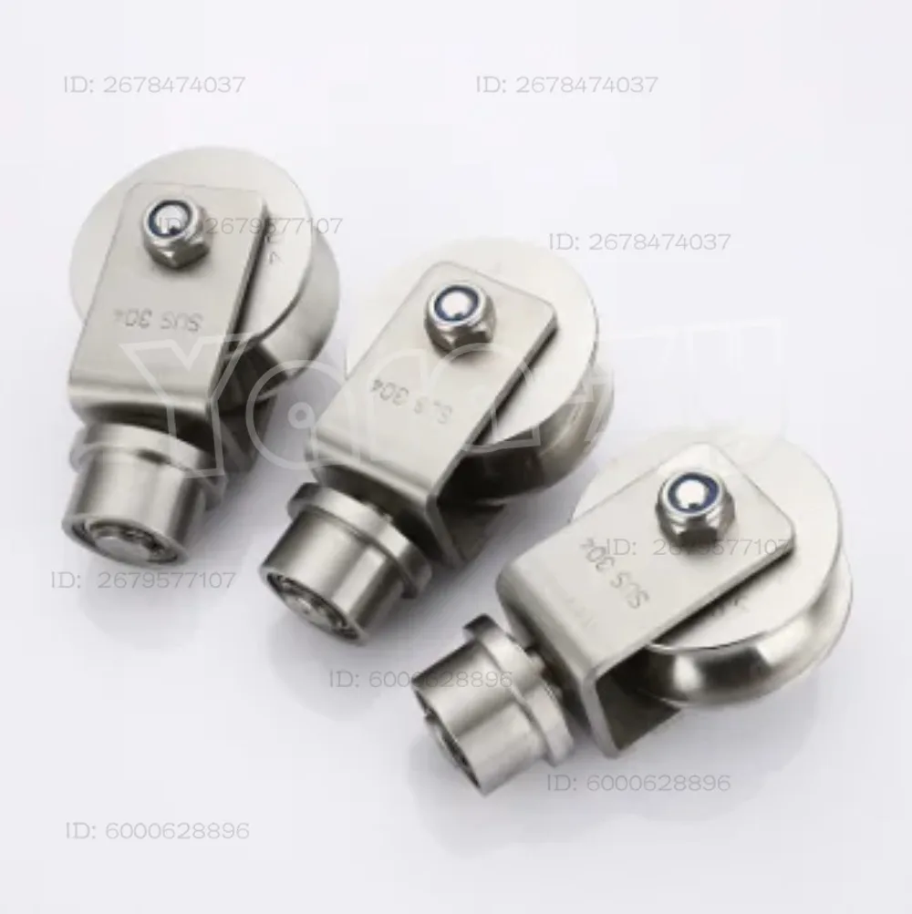 2-Inch 304 Stainless Steel V/U Groove Universal Wheel - Durable & Corrosion-Resistant Sliding Gate/Ground Rail/Door Roller