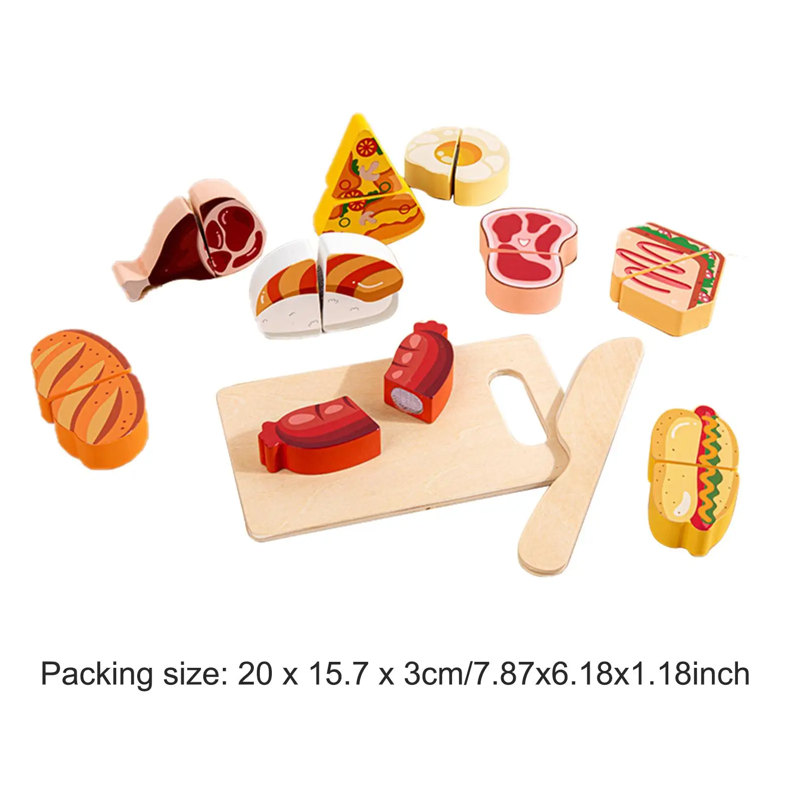 Wooden Cutting Play Food Toy Educational Toy Wooden Kitchen Puzzle Toy Wooden
