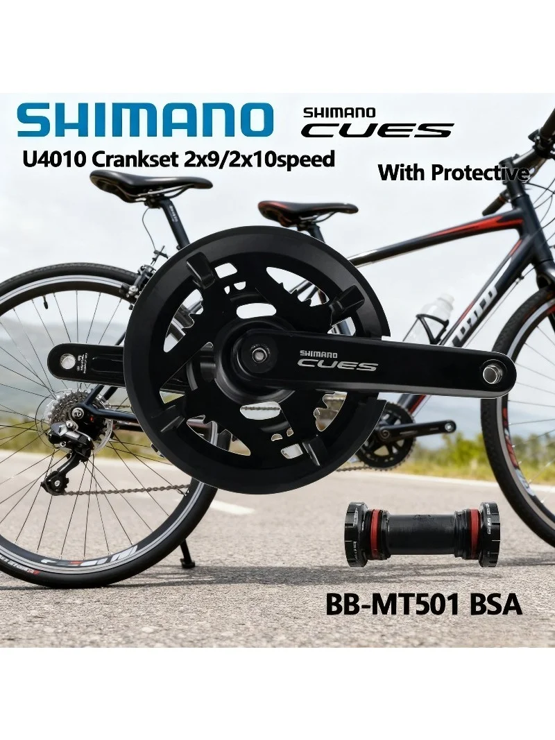 AliExpress Shimano CUES FC U4010 Crankset 170MM 36-22T 46-30T 40-26T 2x11s/10s/9s Crank MTB Riding Chainring Wheelset Mountain Bicycle Part
