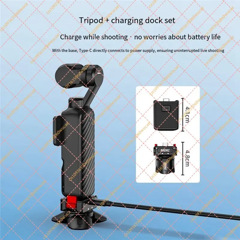 Mini Tripod for Osmo Pocket 4/3 Action 6/5 Osmo 360 Desktop Stand Magnetic Metal Camera Accessories