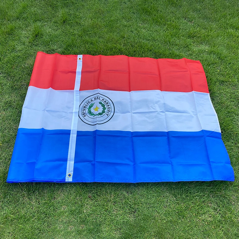 aerlxemrbrae flag   Paraguay flag Banner  90*150cm Hanging Paraguay National flag