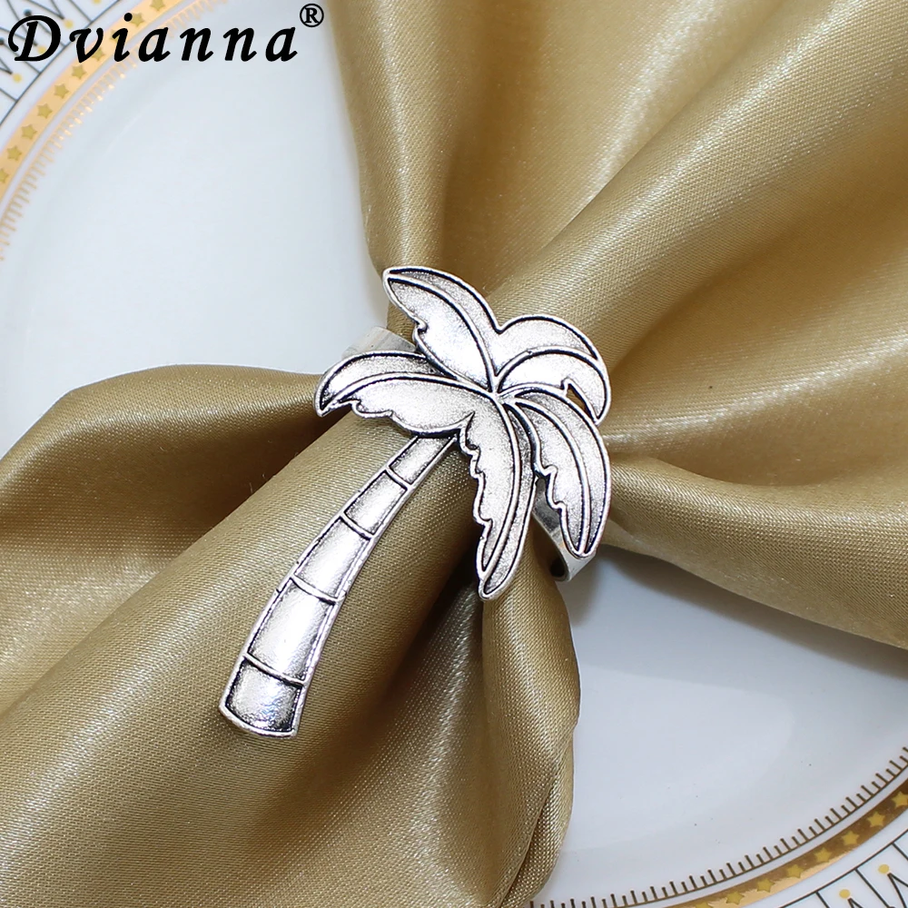 

24 шт., кольца для салфеток в виде пальмы, кокосовое дерево