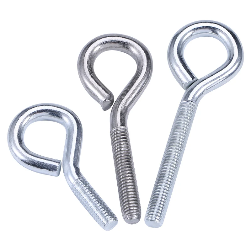 Galvanized Goat Eye Closing Machine Tooth Screw Ring Screw Closed Goat Eye Hook Sheep Eye Screw M3-M12 304 Stainless Steel