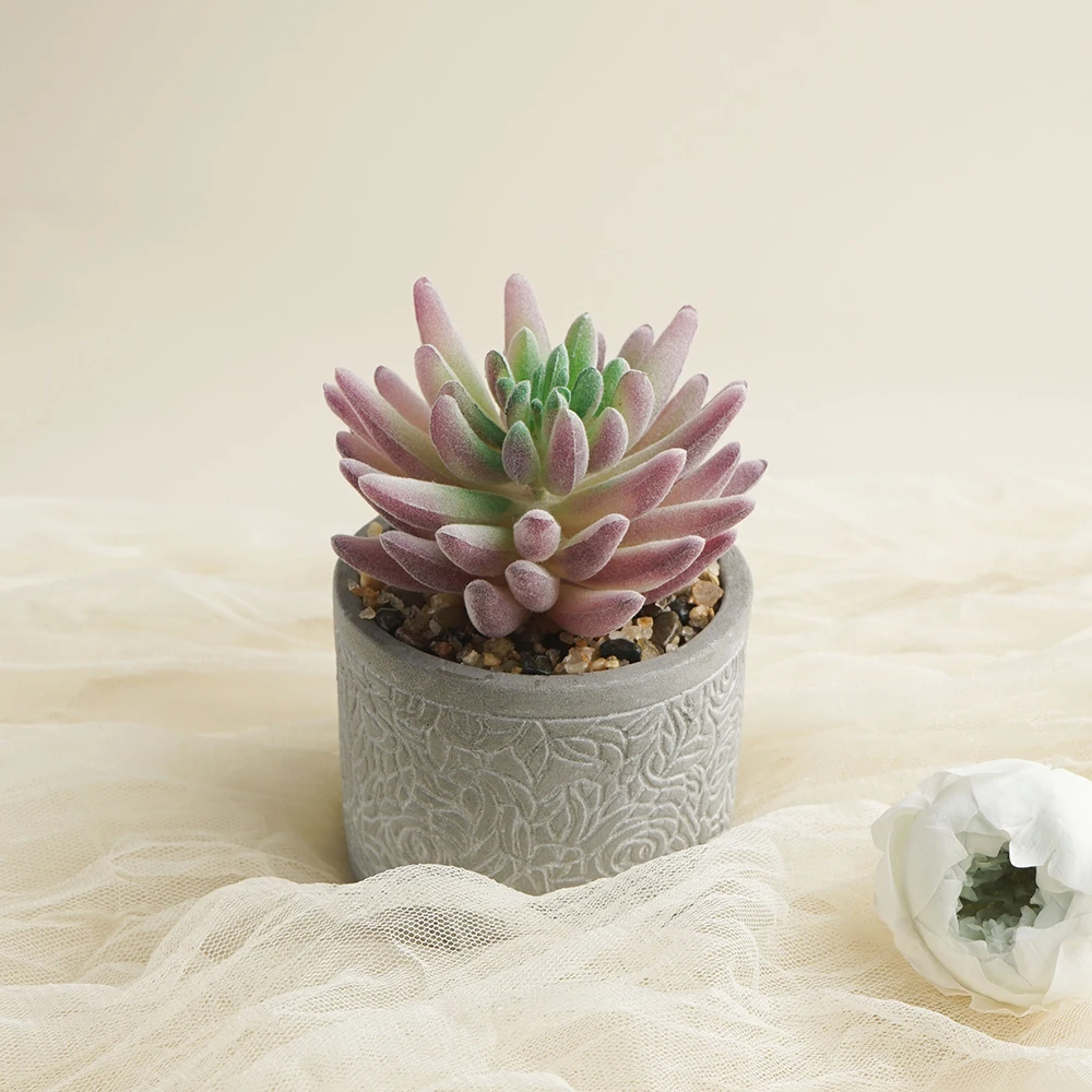 Artificial Succulents Potted,Realistic Fake Small Succulents Plants in Pots Decorative for Indoor Outdoor