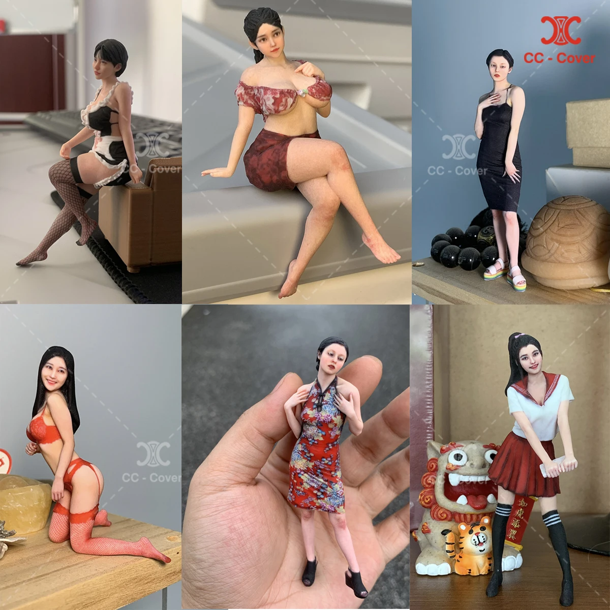 

Realistic Resin Diorama 1/18 1/16 1/12 Underwear Maid Beauty Muscle Sexy Girl Painting Model Miniature Figure Scene Display Prop