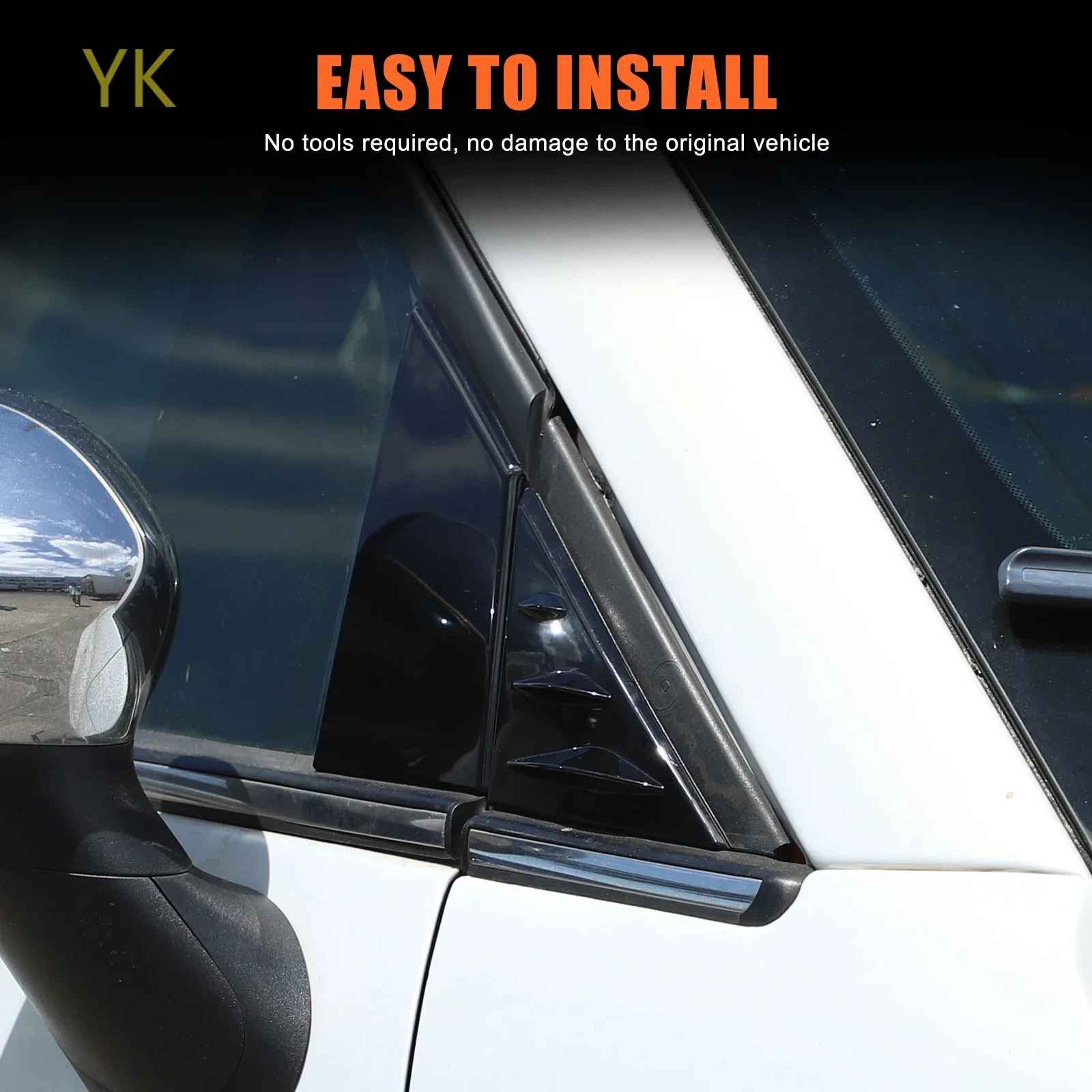 

For Fiat 500 2010-2024 ABS Carbon Fiber Car Rearview Mirror Side Triangle Spoiler Trim Cover Car Accessories