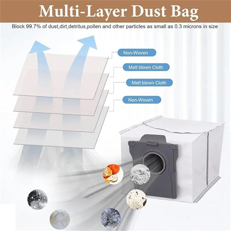 B59B-For Dreame X40 Ultra/L40 Ultra Part MOVA P50 Pro Ultra/P10 Pro Ultra Replacement Accessories Brush Filter Mop Cloth Dust Ba