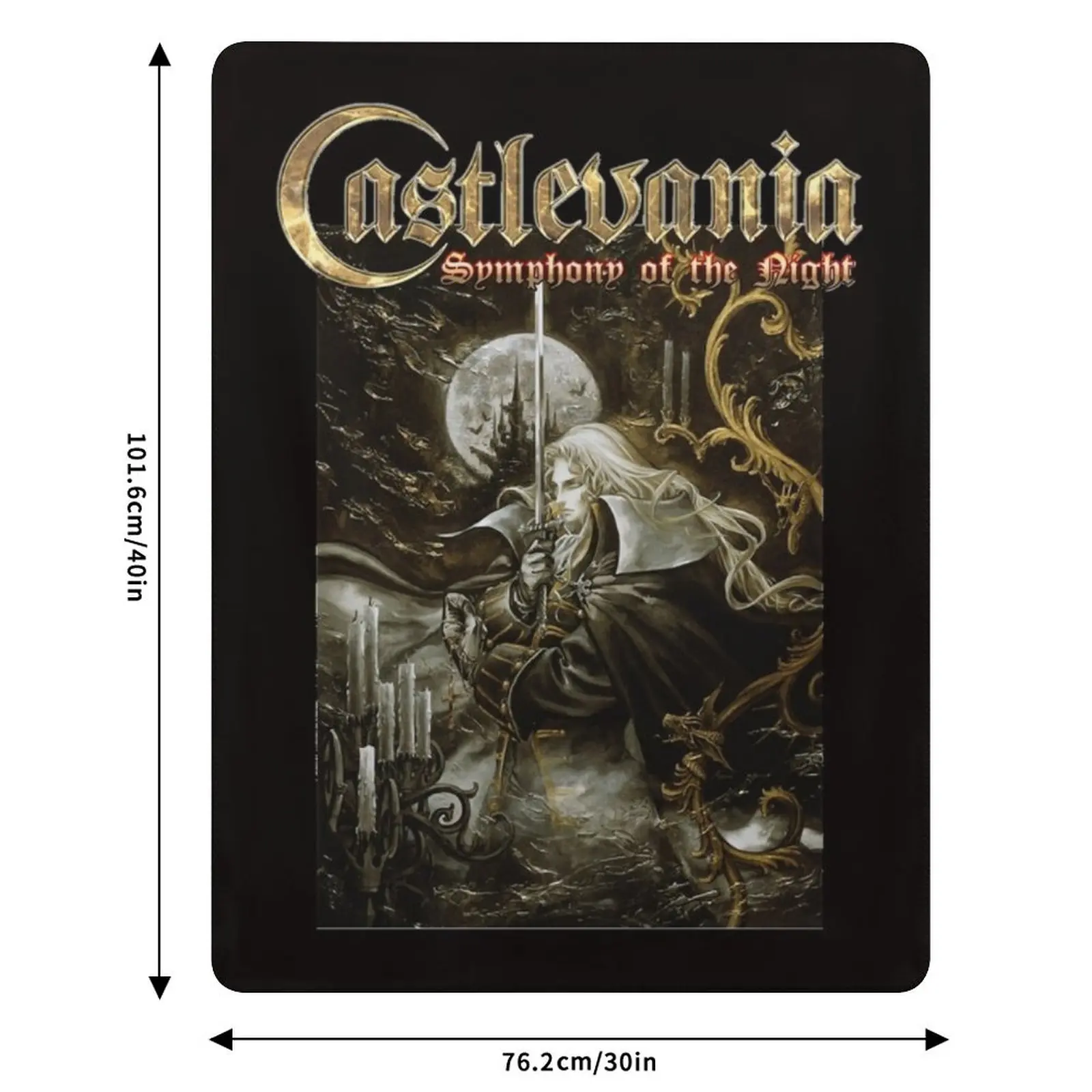 Castlevania Symphony of the Night Throw Blanket Soft Cozy Blanket for Pet Kids Adults