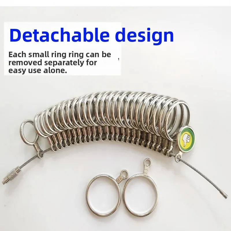 4-in-1 Metal/Plastic Ring Sizer Set - Ring Mandrel & EU/HK/US Size Finger Gauge for Diameter Measurement