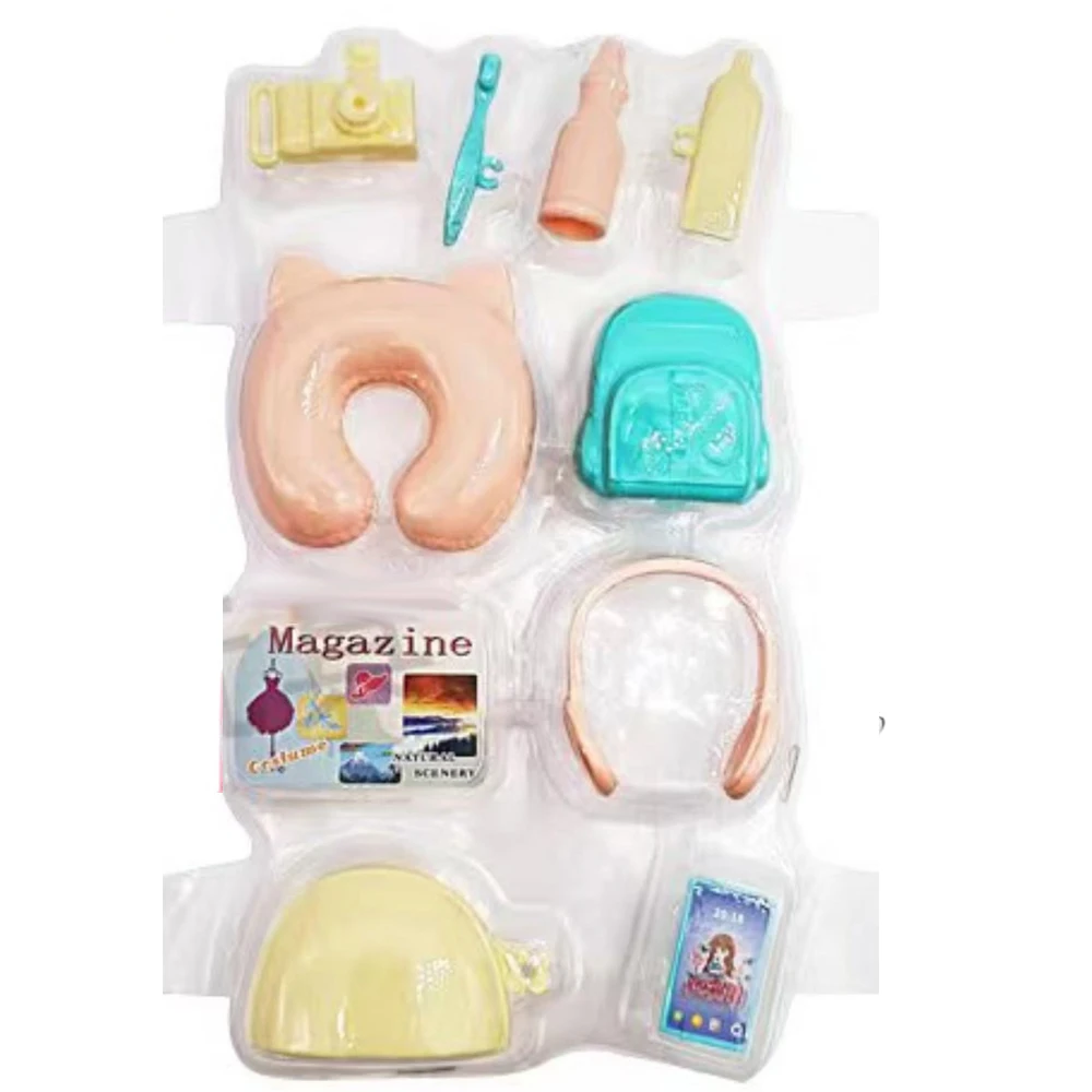 25pcs Doll Outfit Set with Travel Case, Fashionable Mini Clothes & Accessories for 5.3-6\