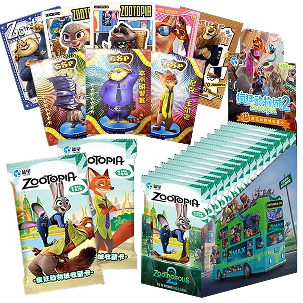 

Zootopia Collection Cards Adventure Comedy Children's Animation Movie Protagonist Creative Peripheral Characters Cards Toy Gift