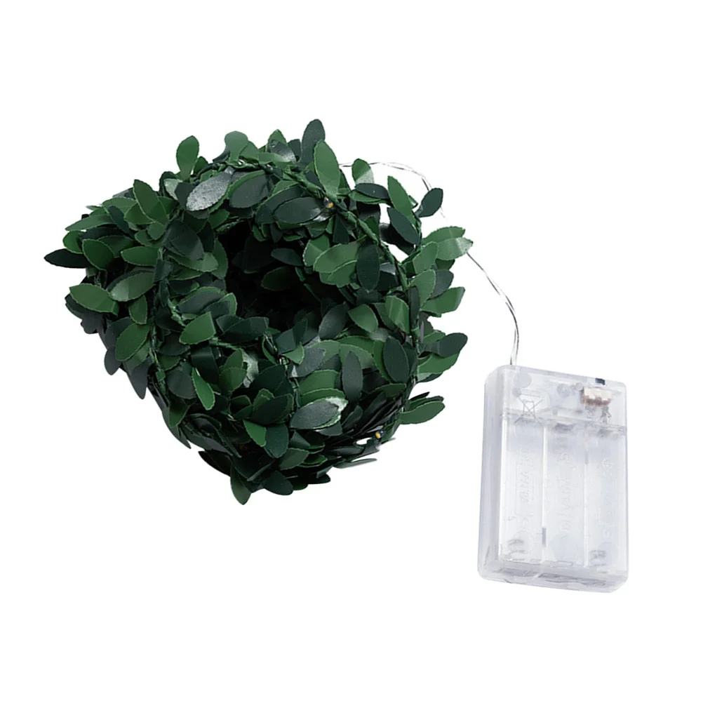 1 مجموعة عيد الميلاد 50LED أوراق اصطناعية الكرمة سلسلة أضواء قسط المواد لينة ضوء ديكور عيد الميلاد لوازم حفلة معلقة #4