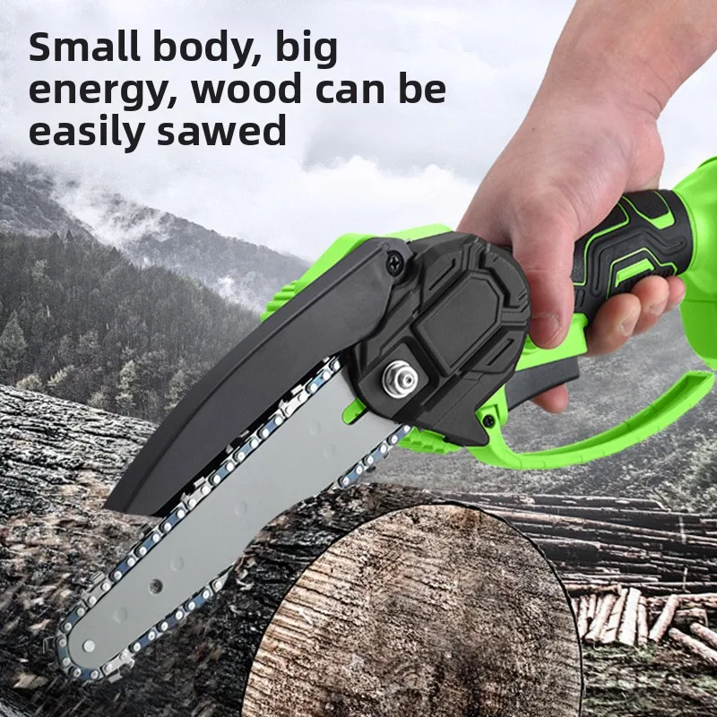 

Chainsaw High Power Lithium Battery Mini Chainsaw Household Single Hand Outdoor Logging Electric Saw Wireless