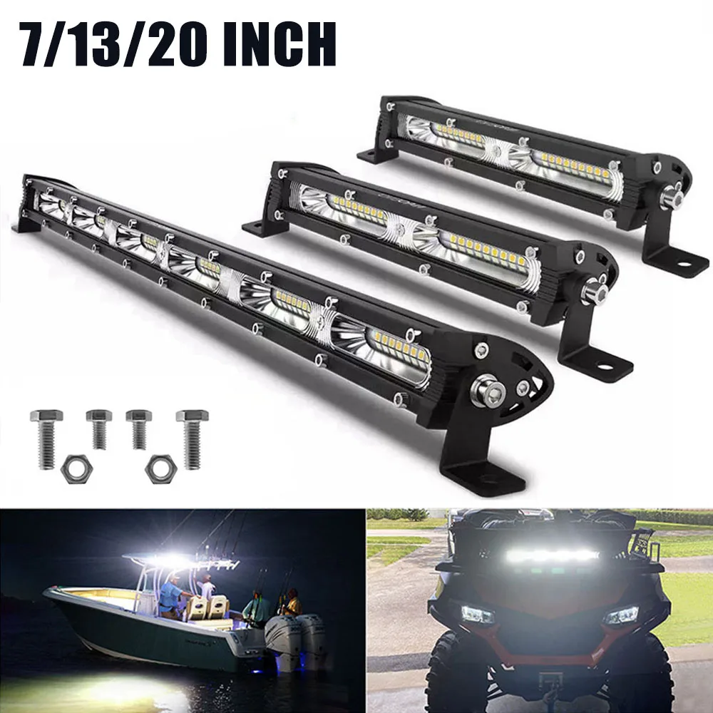 

7'' 13'' 20 inch LED Light Bar 12V 24V DRL Fog Running Led Work Light 4x4 Off Road Led Bar Headlight For Jeep ATV Truck Trailer