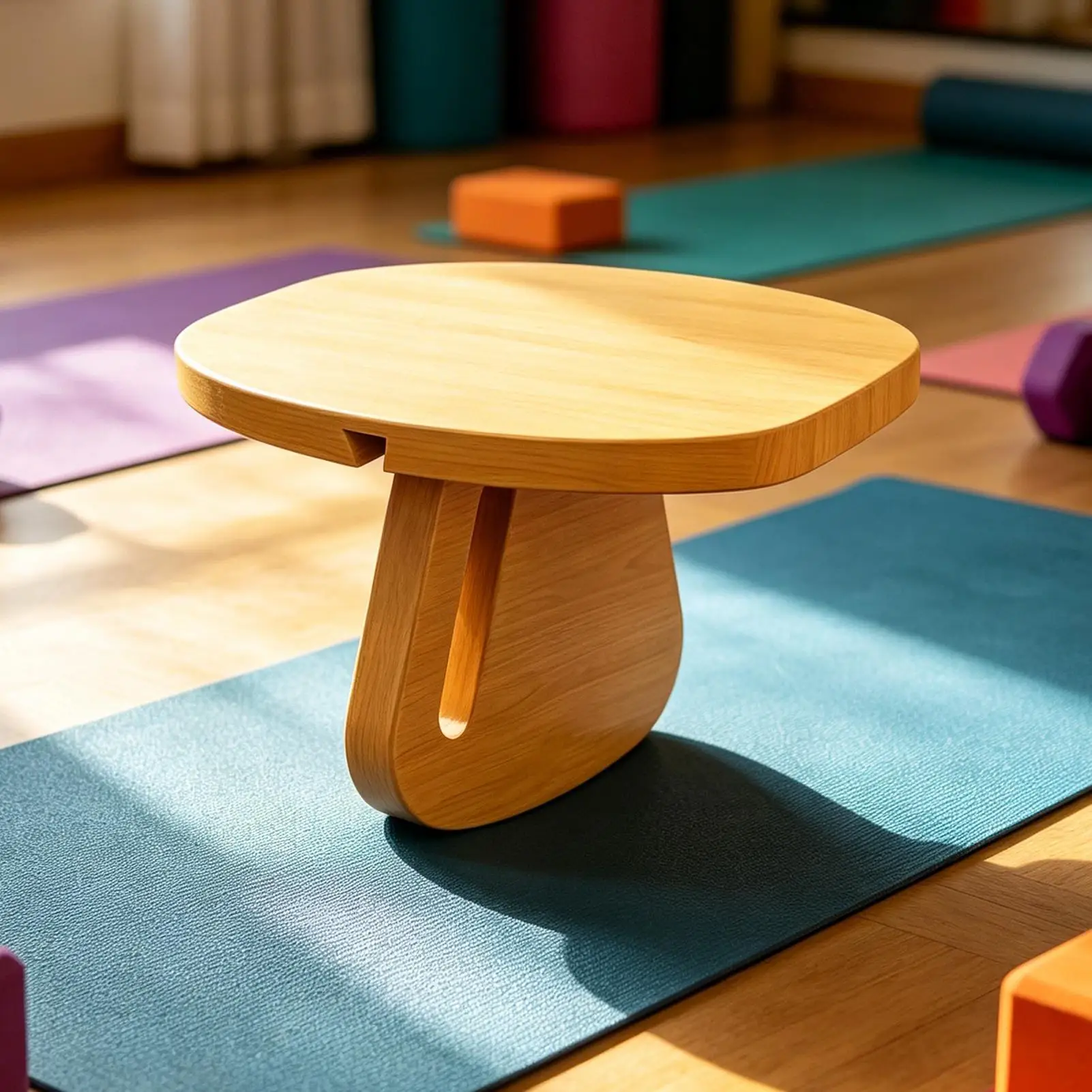 Tabouret de méditation en bois, chaise de prière portable en bois massif avec coussin zen amovible pour le yoga, la pleine conscience et la méditation