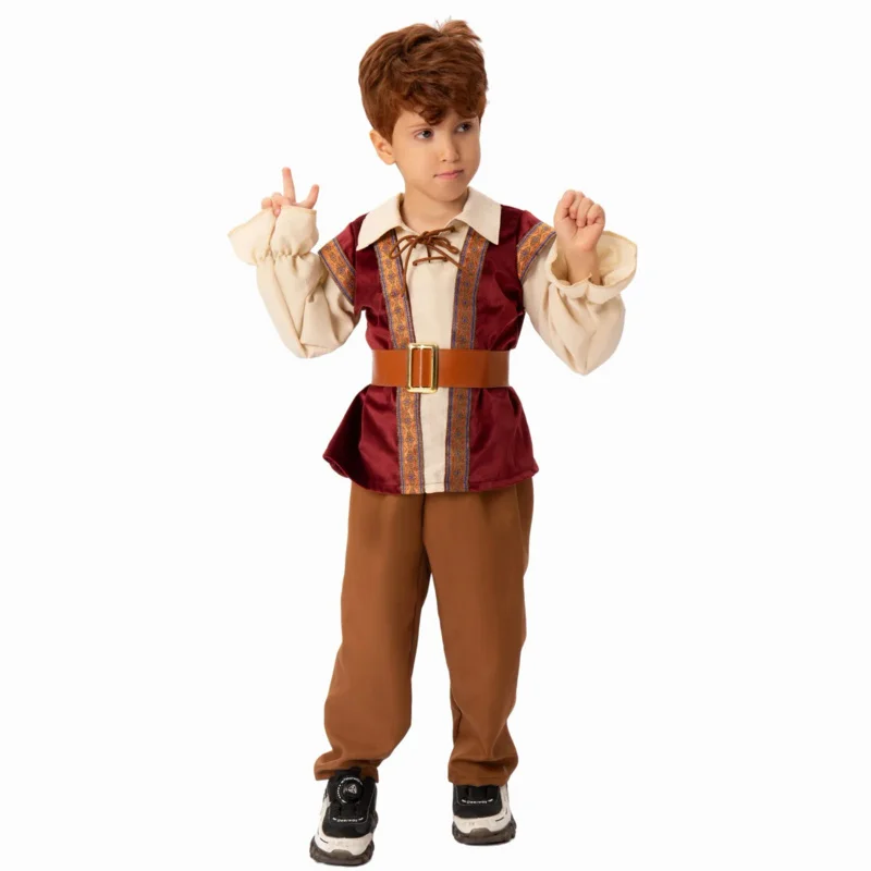 Boys European Medieval Vintage Party Dresses Costume Child Performance Costumes ancy Dress Halloween Party Cosplay Costume