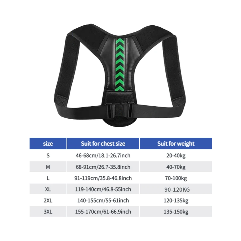 Back Shoulder Posture Corrector Adjustable Belt Clavicle Spine Support Reshape Your Body Home Office Sport Upper Back Neck Brace