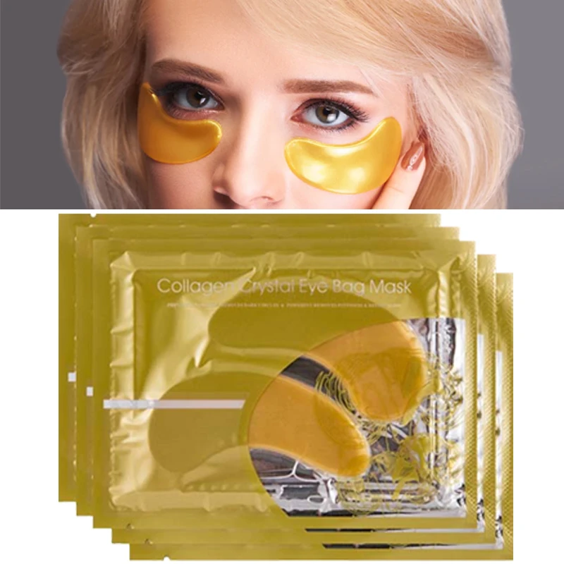 

24k Gold Eye Mask Anti-Aging Moisturizing Anti-Wrinkle Brighten Remove Dark Circles Crow's Feet Eye Bags Smooth Skin 5 Pairs