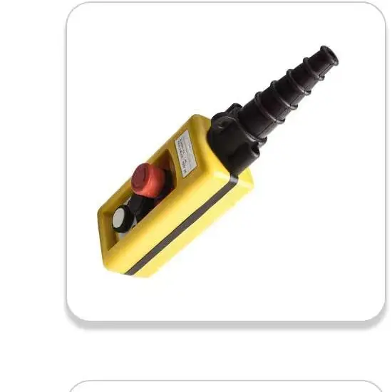 2 Button Single Speed Hoist Crane Pendant Control Switch  With Stop Module IP65 Waterproof For Industrial Lifting Equipment