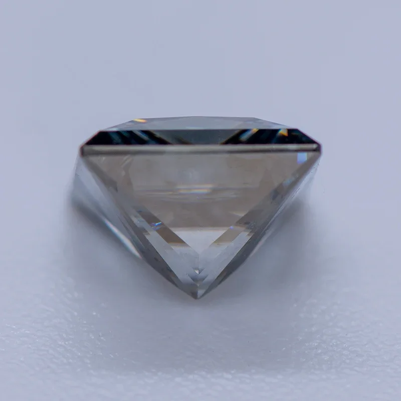 Moissanite Loose Stone Princess Cut Gray Color Gemstone Lab Created Heat Diamond for Charms Women Jewelry with GRA Certificate