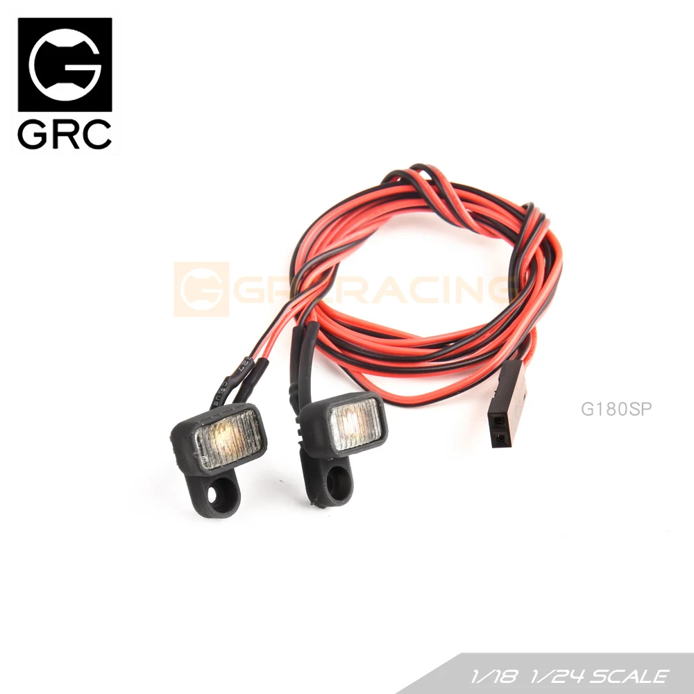 GRC 1/18 Front bumper square spotlight Search lights For 1/18 1/24 RC Crawler Cars TRX4M SCX24 FCX24 #G180SP