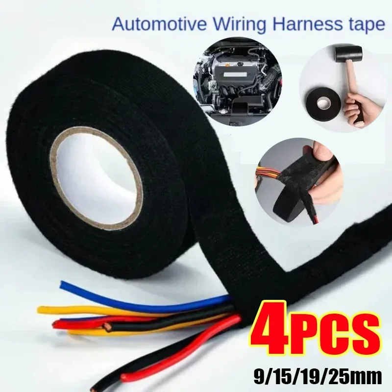 

Sound Absorbing Tape Insulation Black Electrical Tape Heat Waterproof Resistance TapInsulation Automotive Fabric Cloth Tape