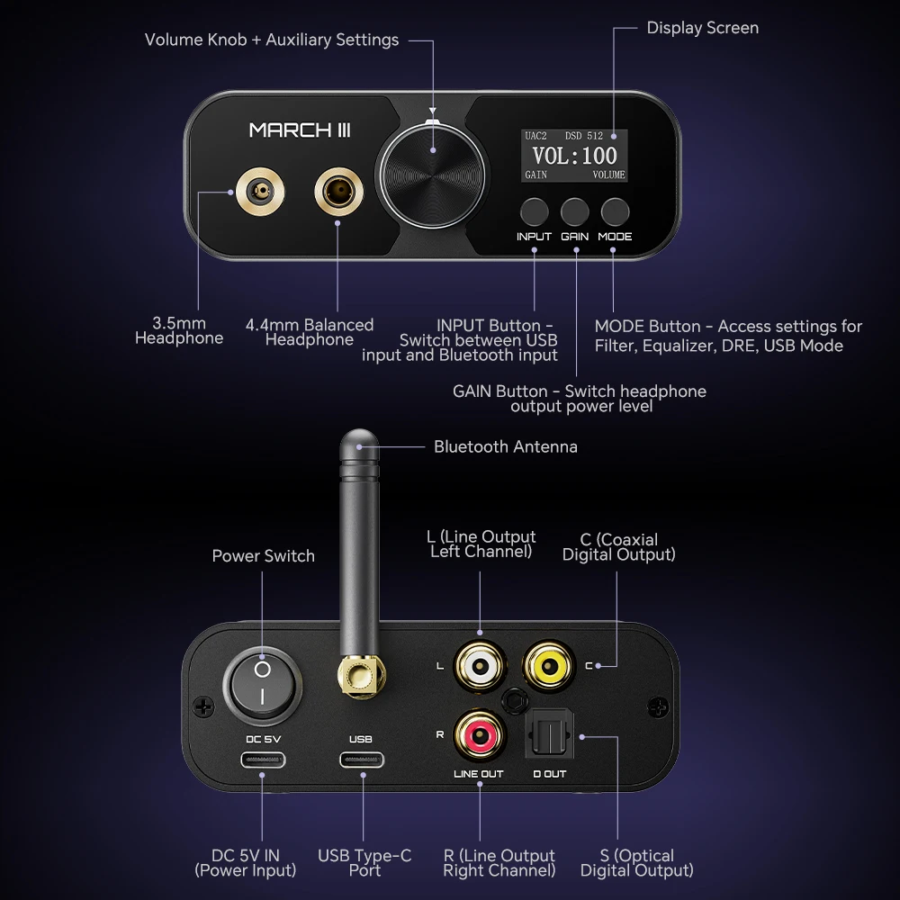 TempoTec March III M3-2025 HiFi USB DAC with Bluetooth