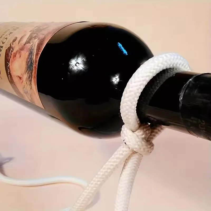 Hängendes Weinregal, Eisenkette, Seil-Design, Weinregal, Kunst, Heimdekoration, Bar, Küche, eine Vielzahl von Aufbewahrungsstilen für Rotwein