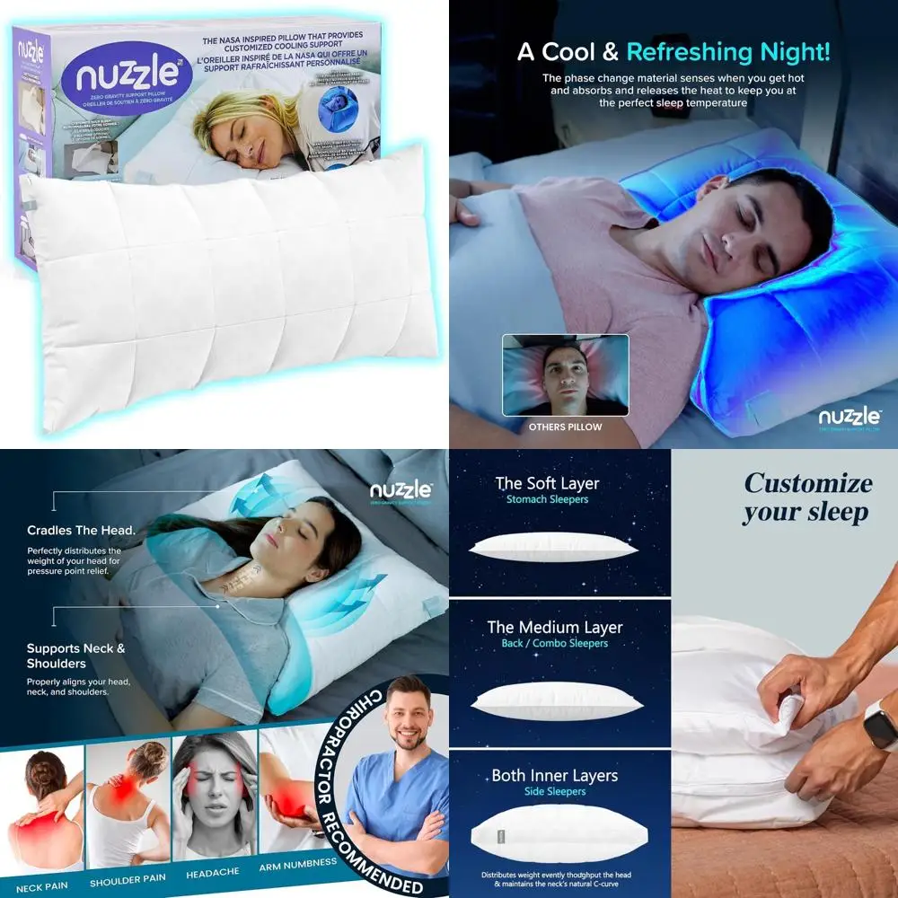 

Luxury Adjustable King Size Pillow for Side Sleepers - Customizable Height Soft to Firm Pillow for Back Support