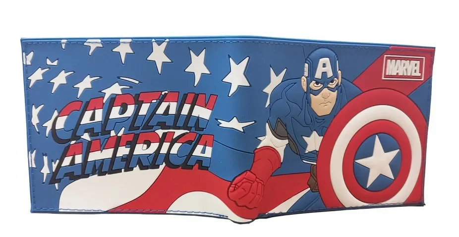 

Bandai Marvel Spider Man Venom Deadpool Cartoon Wallet With Coin Pocket ID Card Holder 3D Touch PVC Short Purse