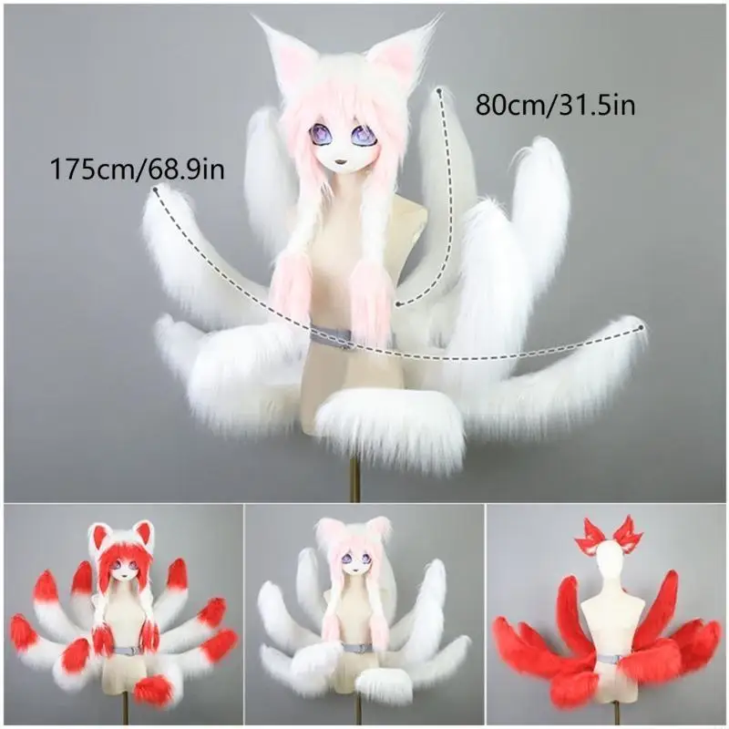 

Девять хвостах хвост хвост kyuubi kitsune хвост из искусственные меши