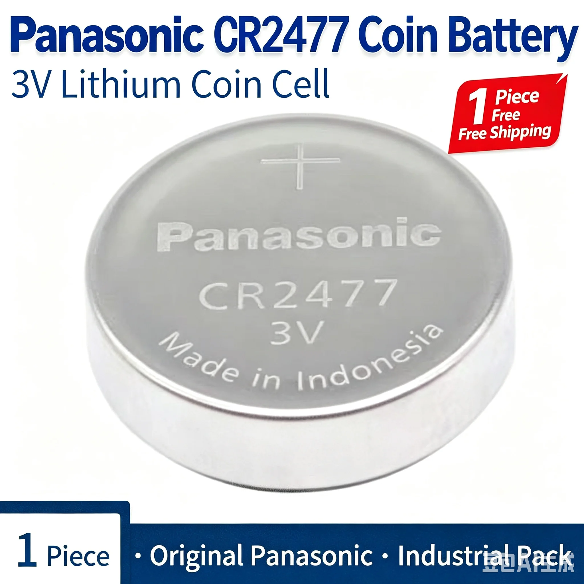 1-10Pcs Panasonic CR2477 3V 1000mAh Lithium Button Cell For Smart Toilet Meter Digital Instrument