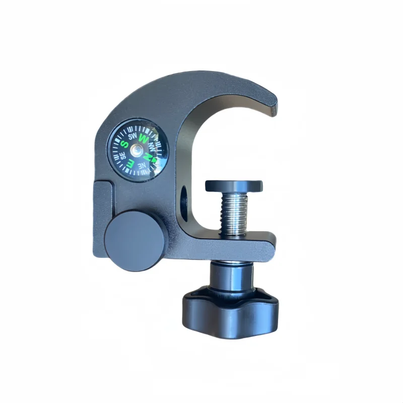 GPS GNSS RTK Clamp With Compass for Size 25mm to 40mm Centring Pole Holder Mount Quick release