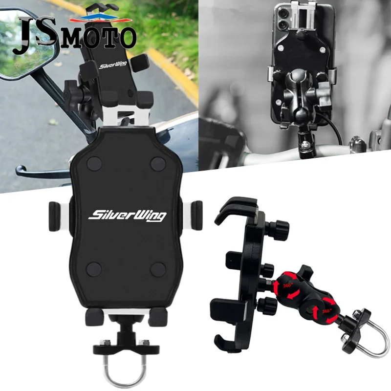 For Honda SilverWing GT400 600 Silver Wing FCS600 2002-2020 Motorcycle Navigator Handlebar Mobile Phone Holder GPS Stand Bracket