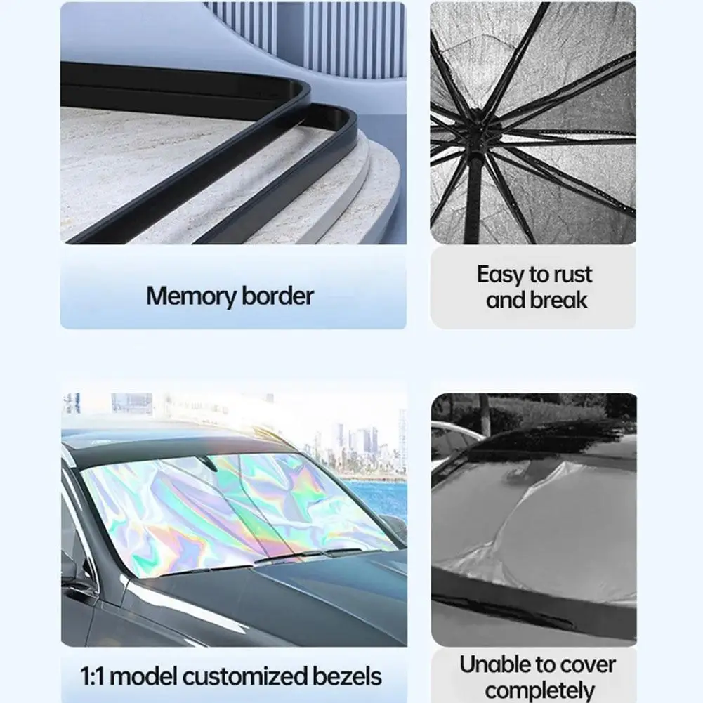 Auto Sonnenschutz Sommer Frontscheibe Windschutz scheibe Laser UV Sonnenschutz für Auto Innen schutz Zubehör 2 Größe t1s3